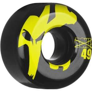   Bones 49mm Strobe Black & Yellow Skateboard Wheels