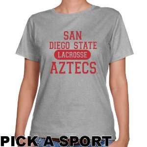  San Diego State Aztecs Ladies Ash Custom Sport Classic Fit 