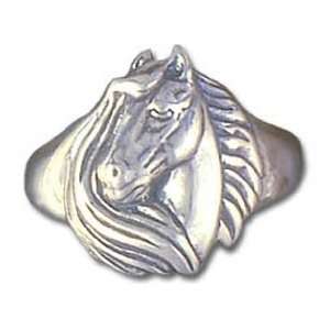  Solid Sterling Silver Horse Head Ring Please specify size 