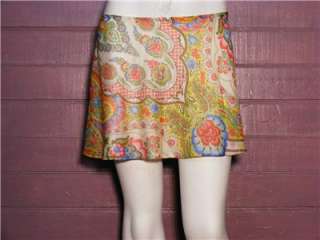SHOSHANNA Multi Color Floral Lined Mini Skirt, Sz 6  