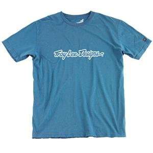  Troy Lee Designs Signature T Shirt   X Large/Blue 