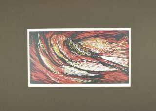 Original Signed Modern Abstract Silkscreen Print 1960s  