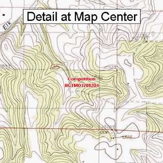   Topographic Quadrangle Map   Competition, Missouri (Folded/Waterproof