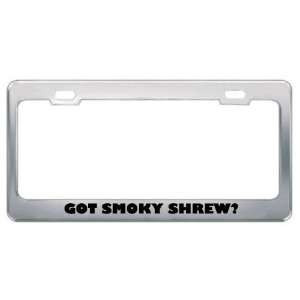Got Smoky Shrew? Animals Pets Metal License Plate Frame Holder Border 
