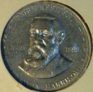   Harrison Mr. President Commemorative Shell Game Medal Token   Coin