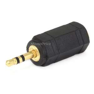  3.5mm Stereo Plug to 3.5mm Stereo Jack Adaptor   Gold 