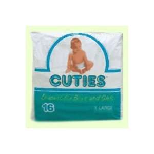  Cuties Baby Diapers, Size 6, 35+ Lbs. 92/case Baby