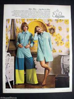 1969 Vintage Evelyn Pearson College Girl Lounge Wear Ad  
