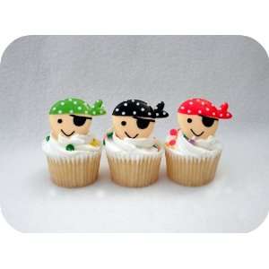  NEW Pirate Cupcake Ring Cupcake Toppers  Set of 12