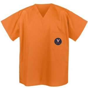 UVA Logo Scrub Shirt Med Orange 