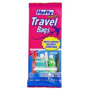  Hefty One Zip Travel Bags Quart Size
