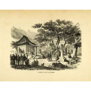  1857 Wood Engraving Simoda Shimoda Japan Landing Commodore 