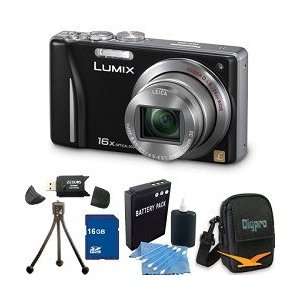  Panasonic Lumix DMC ZS8 14MP Black Digital Camera w/ 16x 