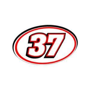    37 Number   Jersey Nascar Racing Window Bumper Sticker Automotive
