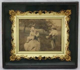 Antique Victorian Ornate Shadow Box Frame Within Frame 1900 Children 