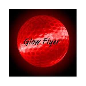  RED GLOW FLYER GOLF BALL (with a 1 1/2 Jumbo Lightstick 