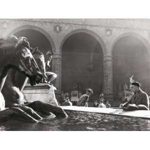 Contemplating the Fountain of Neptune, Piazza Della Signoria, Florence 