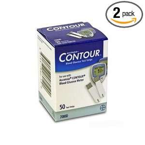Bayer Ascensia Contour 50 Blood Glucose Test Strips , 100 Test Strips 