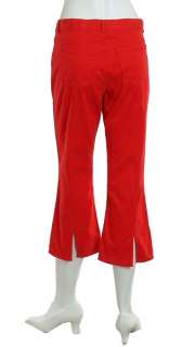 Red Hot ESCADA SPORT Brushed Cotton Capri Pant 12 NEW  