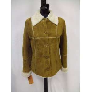    TOBACCO COLOR,WOMENS SHEARLING JACKET SIZE M 