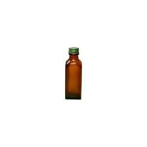  Amber Square Glass Flavor Bottle with Cap   2 oz, 6 ct 