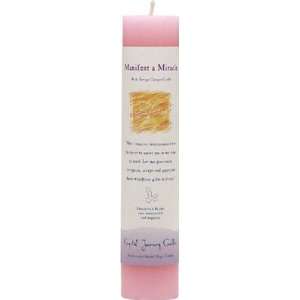 Journey Reiki Charged Herbal Magic Pillar Candle   MANIFEST A MIRACLE 