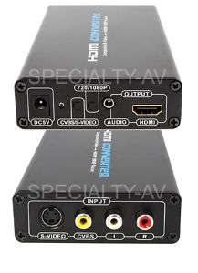 Composite RCA S Video Audio to HDMI HD Converter Scaler  