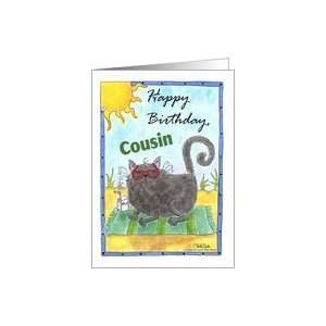  Cool Beach Cat  Birthday Cousin Card Health & Personal 