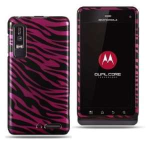  Purple Zebra Hard Cover Case For Motorola Droid 3 XT862 