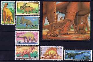 Mongolia 1990 Animals Dinosaurs. Cpl Set & S/S. MNH VF  