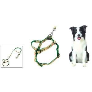  Como Green Cartoon Pet Dog Nylon Pulling Harness Leash 