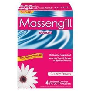  Massengill Disposable Douche 4 Pack Country Flowers 6 oz 