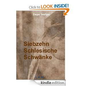 Siebzehn Schlesische Schwänke (German Edition) Ewger Seeliger 