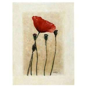  Coquelicot 3   Poster by Laurence David (11.75 x 15.75 