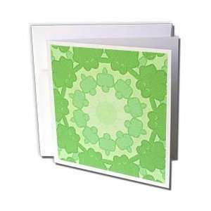 Patterns   Shamrocks Collage Kaleidoscope Pattern   Greeting Cards 12 