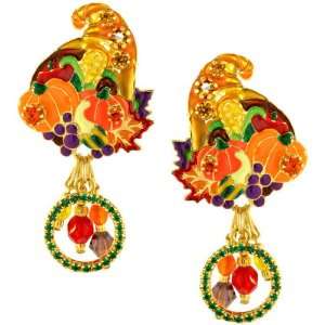  Lunch at The Ritz 2GO USA Horn of Plenty Earrings Clips 
