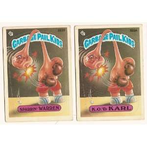   GARBAGE PAIL KIDS Cards 8th SERIES 322 a & b Sparrin Warren KOD Karl