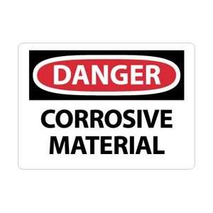 D671AB   Danger, Corrosive Material, 10 X 14, .040 Aluminum  
