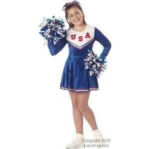  Kids Blue Pep Ralley Cheerleader Costume (Size Large 10 