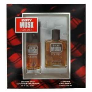 Coty Musk by Coty Gift Set   1.5 oz Cologne Spray + 2 oz After Shave 