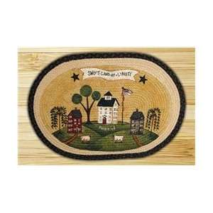  Oval Sweet Land of Liberty Country Rug by Susan Burd 