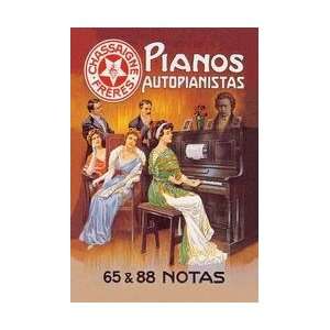  Pianos Autopianistas with Beethoven 20x30 poster