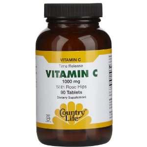  Country Life Vitamin C w/Rose Hips 1,000 mg Tabs Health 