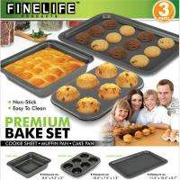 FineLife 3pc Non Stick Premium Baking Pan Set  
