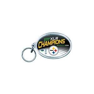   Super Bowl XLIII Champions Acrylic Oval Key Ring