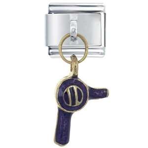   Hair Dryer Purple February Italian Charms Pugster Jewelry