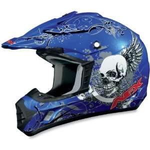  AFX Blue Skull FX 17 Helmet Medium Automotive