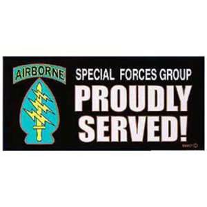    Special Forces Group Proudly Served Bumper Sticker Automotive