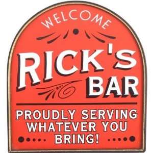 Personalized Proudly Serving Bar Sign 