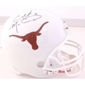 Signed Colt McCoy Texas Longhorns Helmet   Replica   Autographed 